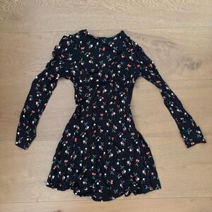 Flynn Skye cherry print Black Mini Dress